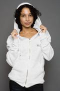 unisex heather zip hoody