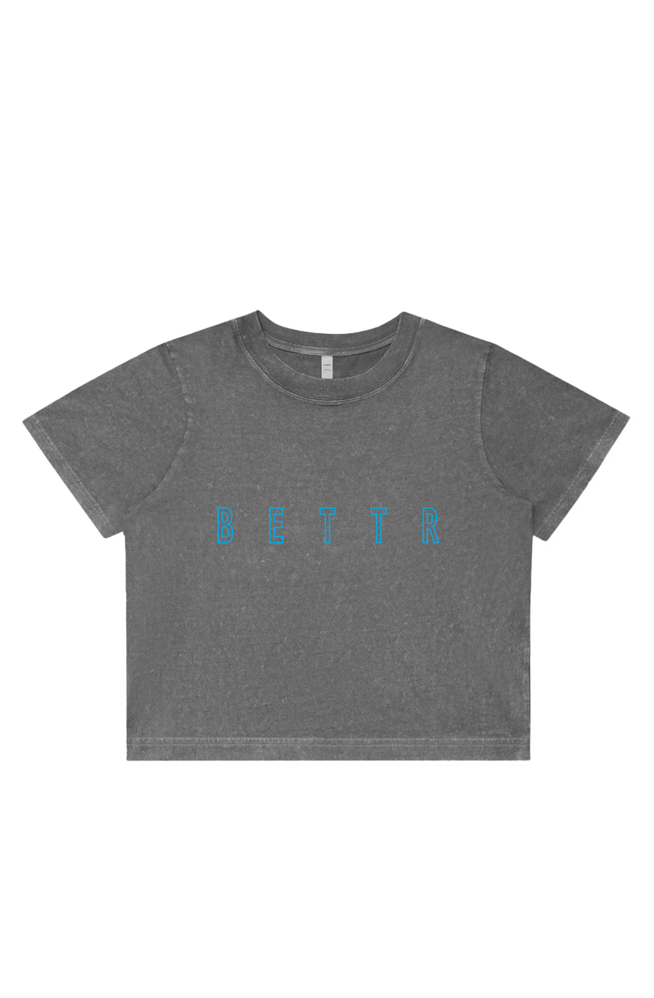 Womens Stone Wash Heavy Crop