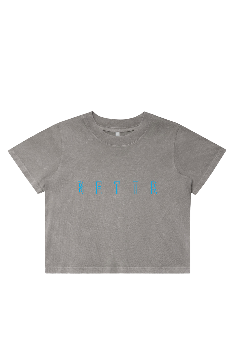 Womens Stone Wash Heavy Crop