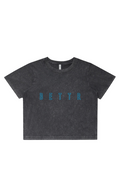 Womens Stone Wash Heavy Crop